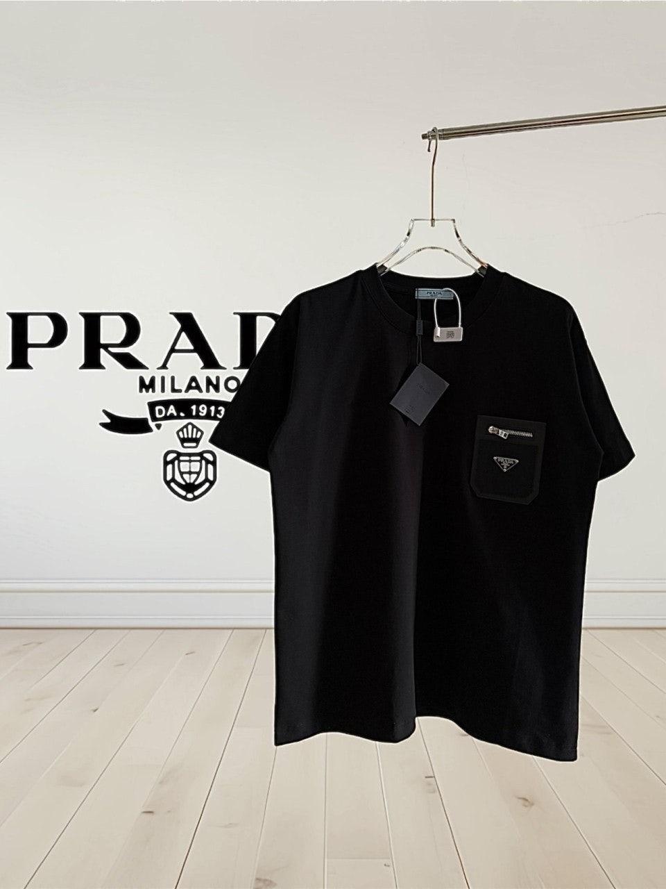 프라다 짚&래더메탈벳지 티셔츠 (국내배송)
