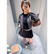 미우미우 MIU 25NEW 헤비 워스티드 울 패치워크 재킷 (해외배송)