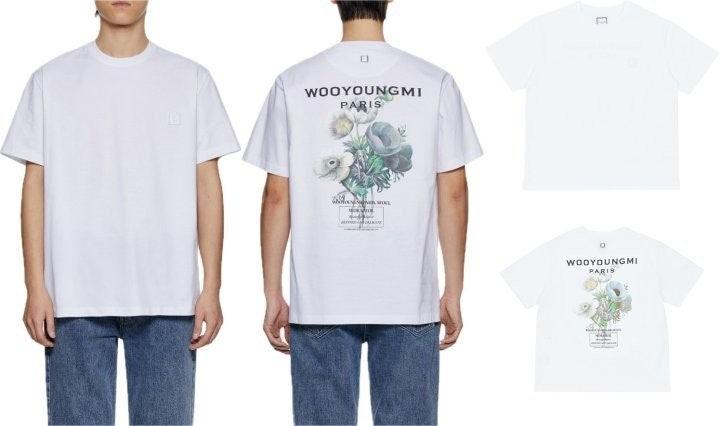 우영미 플라워 백로고 반팔(2color) (국내배송)