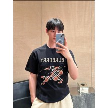 버버리 플레드 워호스 라운드넥 반팔 티셔츠 (해외배송)