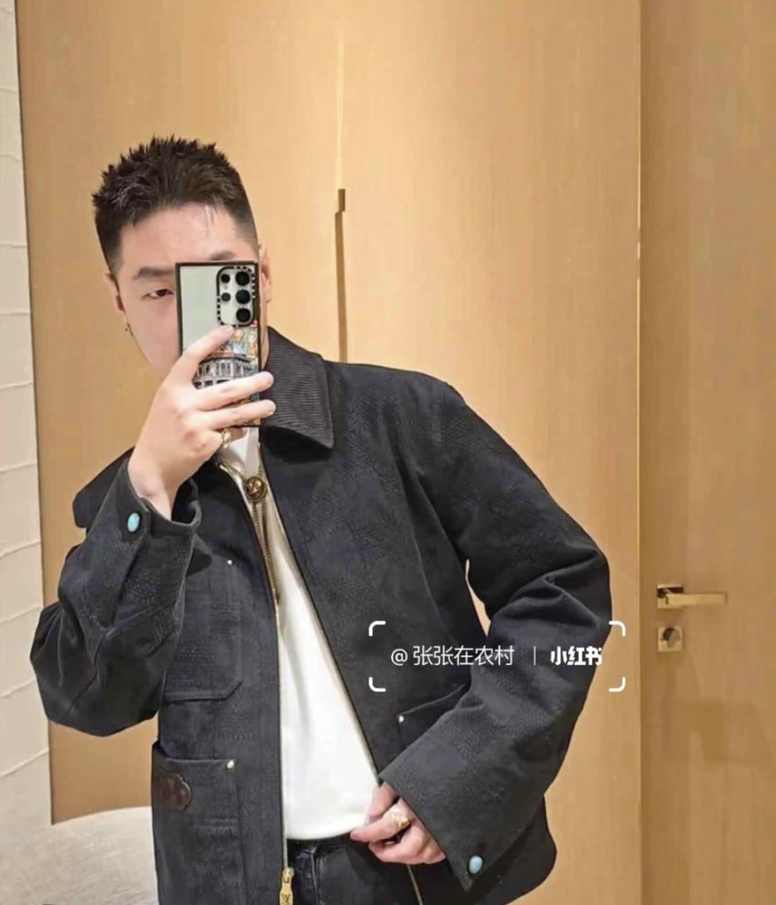 루이비통 체커보드 블랙 라펠 데님 재킷 (해외배송)