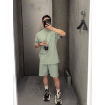 발렌시아가 민트 그린 자수 슬로건 반팔 티셔츠 (해외배송)