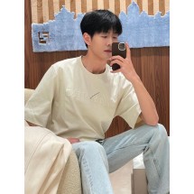 베르사체 배지 자수 반팔 티셔츠 (해외배송)