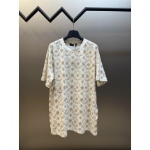 루이비통 LV 풀 프린트 로고 라운드넥 반팔 티셔츠 (해외배송)