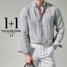 톰브라운 이태리 스트라이프 원단: 100% Linen 1+1행사 (국내배송)