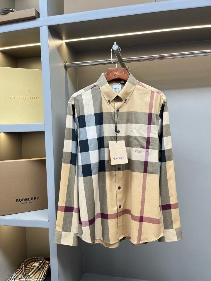 버버리 베이지 체크셔츠 (국내배송)