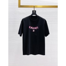 샤넬 반팔 라운드넥 티셔츠 (해외배송)