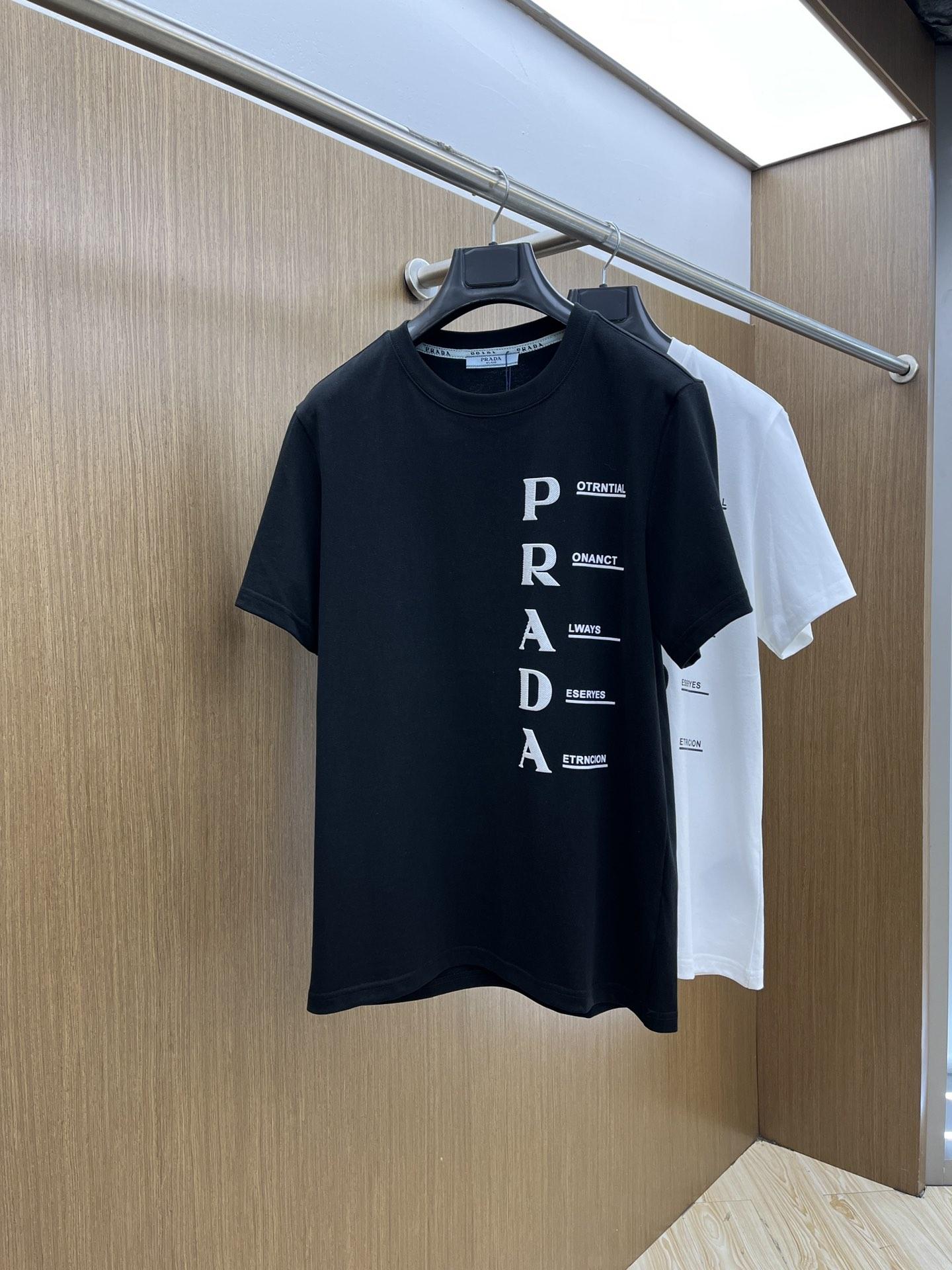 프라다 반팔 라운드넥 티셔츠 (해외배송)