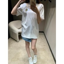 구찌 25SS 로즈 자수 라운드넥 반팔 (정품급 해외배송)