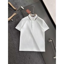 로로피아나 넥레터링로고 면실크 카라티 (국내배송)