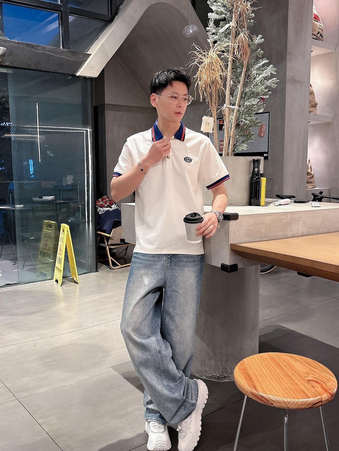 구찌 라펠 플로 셔츠 (해외배송)