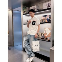 프라다 포켓 자수 퓨전 폴로 반팔 (해외배송)