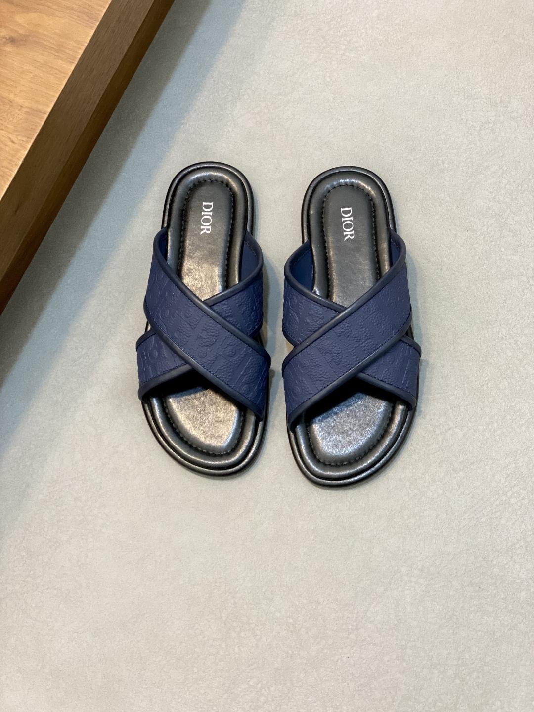 디올 알리아스 남성용 가죽 슬리퍼 (해외배송)
