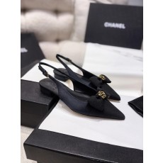 샤넬 코코 카멜리아 리본 백 스트랩 로우힐 샌들 (해외배송)