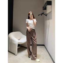펜디 봄 여름 리본 콘트라스트 컬러 와이드 레그 팬츠  (해외배송)