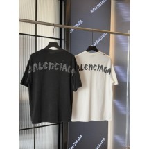 발렌시아가 빈티지 백프린팅 코튼 티셔츠 (국내배송)