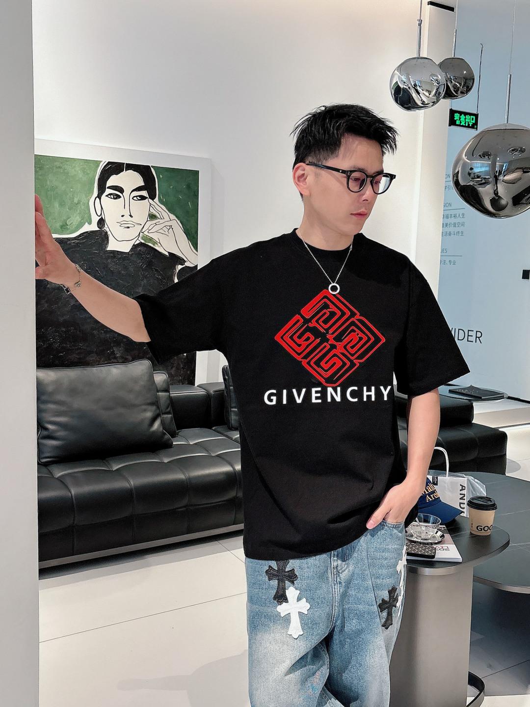 지방시 크로스 레터 올드 프린트 반팔 (해외배송)