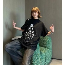 발렌시아가 아이 차트 프린트 디스트로이드 반팔 (정품급 해외배송)