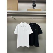 프라다 메탈 플레이트 지퍼 카라 반팔 (국내배송)