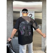 크롬하츠 레더나염 반팔 오버핏 (국내배송)