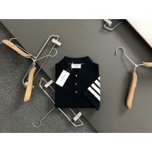톰브라운 사선 쿨링 니트 카라 반팔 (국내배송)