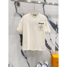 루이비통 포켓 자수로고 라운드 반팔 (국내배송)