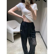 발렌티노 마이크로 로고 드로스트링 레이스 홀로우 캐주얼 바지 (해외배송)