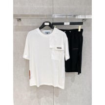 프라다 라운드넥 반팔 반바지 세트 (해외배송)