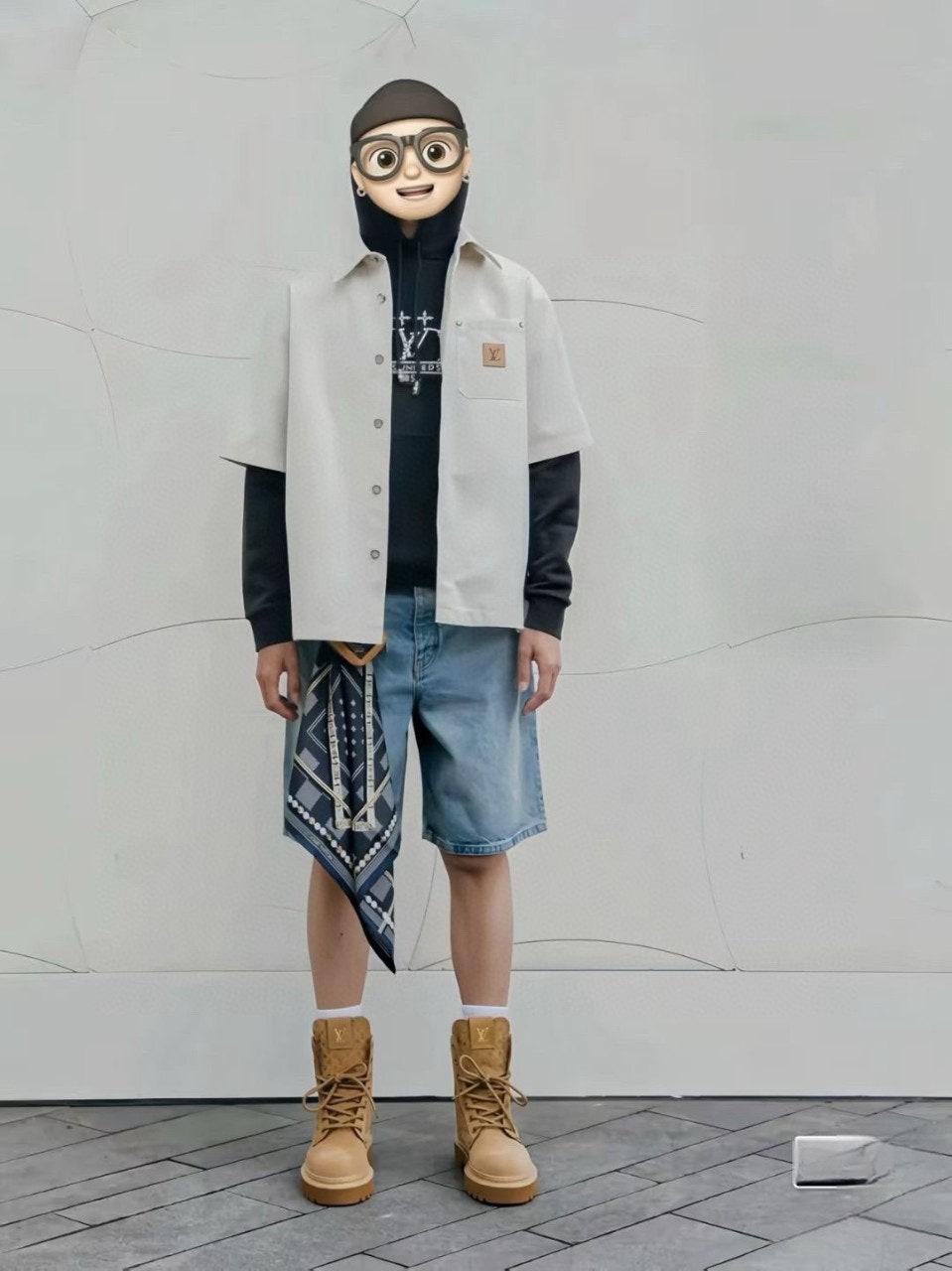 루이비통 데님 포켓 자수 반바지 (정품급 해외배송)