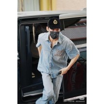 루이비통 데님 포켓 자수 반팔 셔츠 (정품급 해외배송)