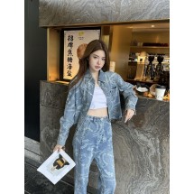 샤넬 프린트 데님 셔츠 (해외배송)