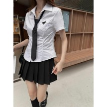 프라다 넥타이 반팔 셔츠 (해외배송)