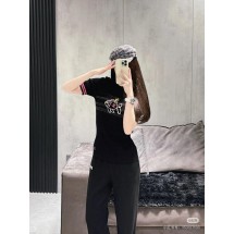 샤넬 피쉬 자카드 반팔 니트 스웨터 (해외배송)
