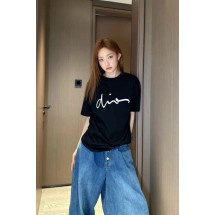 디올 레터 로고 반팔 티셔츠 (해외배송)