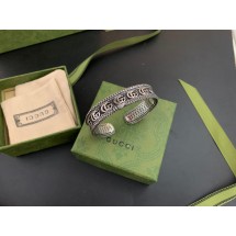 구찌 킹 스네이크 에징 더블 G 로고 오픈 브레이슬릿 (해외배송)