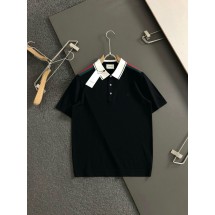 구찌 신상 숄더스트라이프 자수로고 쿨니트 카라티 (국내배송)