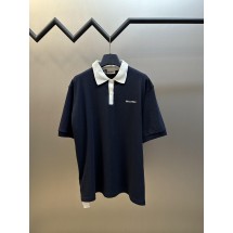 미우미우 콘트라스트 칼라 로고 자수 폴로 반팔 (해외배송)