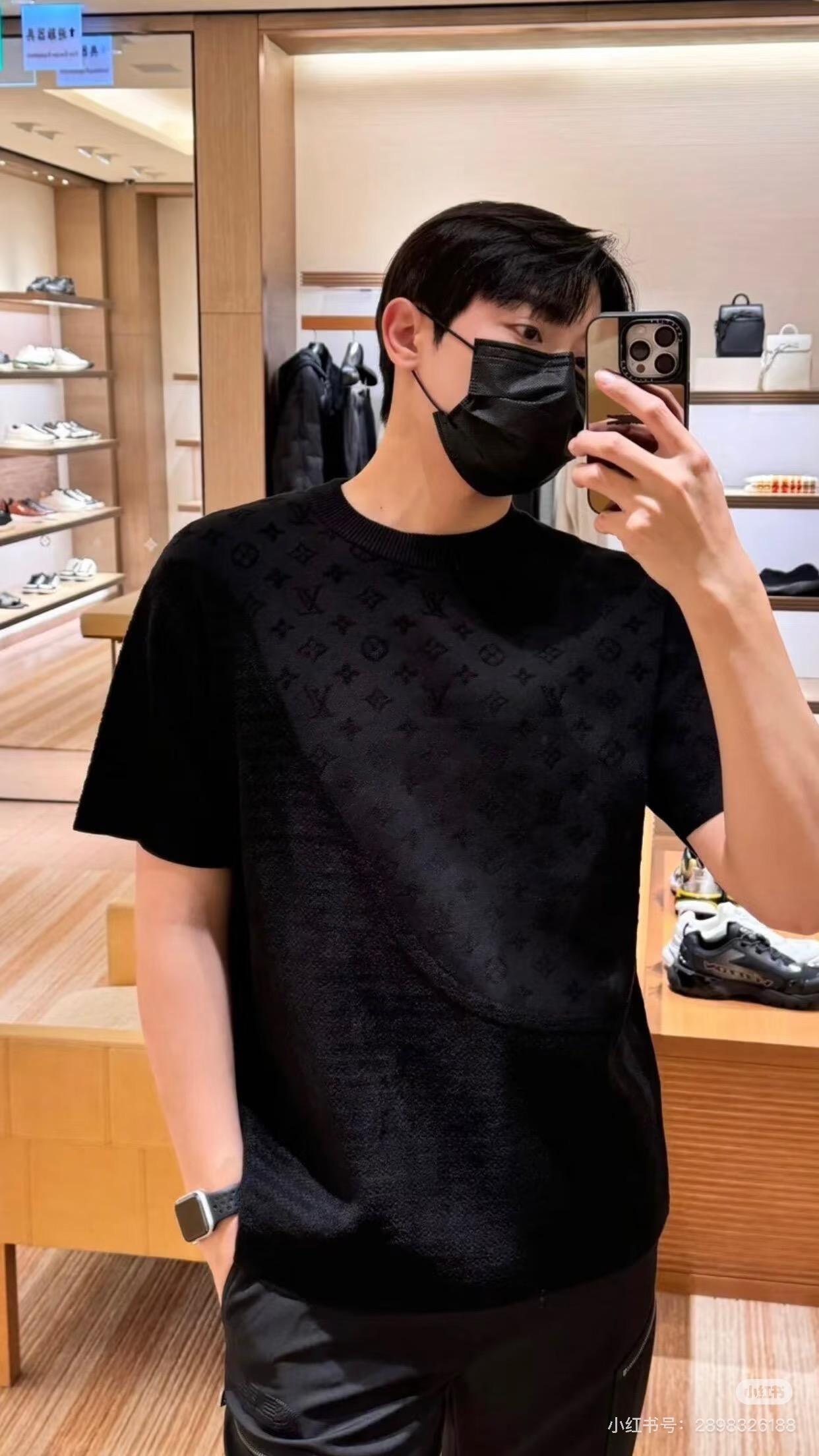 루이비통 LV 패치워크 자카드 울 반팔 (해외배송)