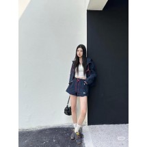 미우미우 로고 나일론 지퍼 자켓+반바지 세트 (해외배송)