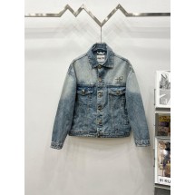 미우미우 컬러블록 데님 재킷 (해외배송)