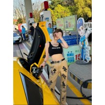 크롬하츠 카키 레더 크로스 스트레이트 진 (해외배송)