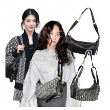 디올  D-Journey 미디엄 백 블루 Dior Oblique 자카드 (국내배송)
