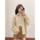 미우미우 컬리지 스타일 자수 라펠 재킷 (해외배송)