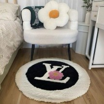 루이비통 홈 데코 거실 원형 러그 (국내배송)