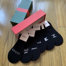 구찌 여성용 면 보트 양말 6종 세트 (해외배송)
