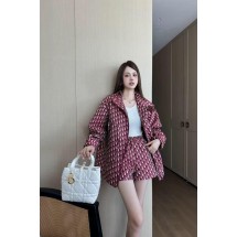 디올 레드 올드 플라워 재킷 후드 재킷 + 반바지 세트 (해외배송)