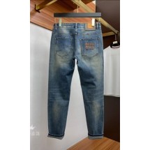미우미우 여름 베기(롤업) 데님 팬츠 (국내배송)