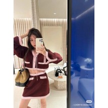 샤넬 25FW 퓨어 울 커스텀 다이드 콘트라스트 컬러 스티칭 버튼 가디건 (정품급 해외배송)