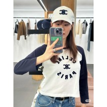 셀린느 25FW 컬러블록 로고 레터 프린트 긴팔 (정품급 해외배송)