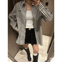미우미우 스트라이프 집업 셔츠 (해외배송)